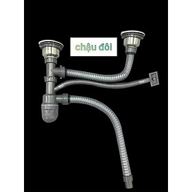 Mua BỘ XI PHÔNG CHẬU RỬA BÁT 2 HỐ 110MM BẦU INOX HÀNG ĐẸP