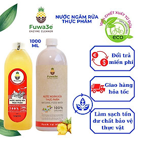 Nước Ngâm Rửa Thực Phẩm FUWA 3E 1000ML, Enzyme Sinh Học, Loại Bỏ Hóa Chất Trên Rau, Quả, Khử Mùi Tanh , Sạch Thực Phẩm