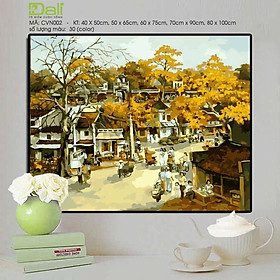 Tranh treo tường tự tô màu số hóa DALI Tranh Một thoáng nét xưa CVN002