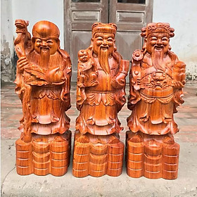 Bộ tam đa gỗ hương nguyên khối cao 30cm