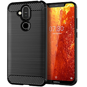 Ốp Lưng Dẻo Cho Nokia 8.1 Vân Xước Chống Sốc