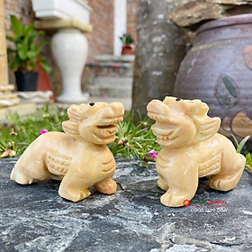 Mua Tượng tỳ hưu phong thủy đá Cà rốt 8cm đá Non Nước