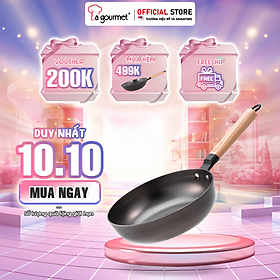 Chảo gang đúc công nghệ mới La gourmet Nitrigan™ 28cm lòng sâu 4L - 347701 (tốt cho sức khỏe, siêu bền)