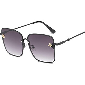 Luxury Square Bee Sunglasses Women Men Retro Brand designer Metal Frame Oversized Sun Glasses Female Gradient