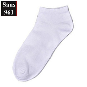 Tất vớ nam nữ mỏng mát đủ cỡ nhiều màu Sans961 cổ ngắn dài lười trơn chất cotton màu đen trắng xám