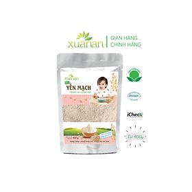 Bột Yến Mạch Nguyên Cám Nguyên Chất Xuân An [ ko đường] Túi 400G(Tặng Kèm 1 Túi Yến Mạch 150G)