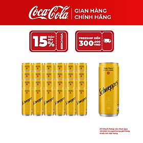 [SALE 11.11] Lốc 24 Lon Nước Giải Khát Schweppes Tonic 320ml – Giải Nhiệt Sảng Khoái, Coca-Cola Official Store