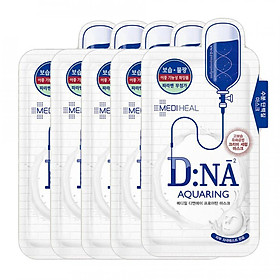 Combo 5 Mặt nạ cấp nước dưỡng ẩm, phục hồi làn da Mediheal D:NA Proatin Mask (Aquaring) 25ml x5
