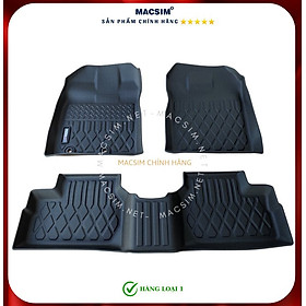 Thảm lót sàn xe ô tô Toyota Wigo 2023 Nhãn hiệu Macsim chất liệu nhựa TPE cao cấp màu đen
