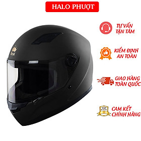 Mũ Bảo Hiểm Fullface Chính Hãng ROYAL M136 - Đen - L
