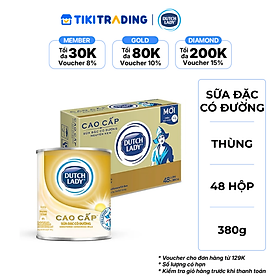 Thùng 48 hộp Sữa đặc có đường Dutch Lady cao cấp (48 hộp x 380g)
