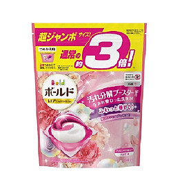 Túi Viên Giặt Xả 3D Gel Ball Nhật Bản (883g ~ 46 viên) - Màu Hồng