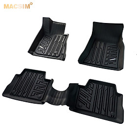 Thảm lót sàn xe ô tô BMW 3 series 2019- nay nhãn hiệu Macsim - chất liệu nhựa TPE đúc khuôn cao cấp - màu đen