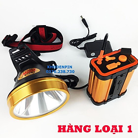 Mua Đèn pin đội đầu siêu sáng led 9806 200W  ắc quy ( acquy ) khủng 16000 Mah kiêm pin sạc dự phòng ánh sáng trắng hoặc vàng