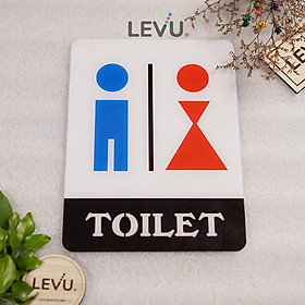 Bảng toilet bằng nhựa mica trang trí cửa quán nhà hàng nhận biết khu vực nhà vệ sinh 