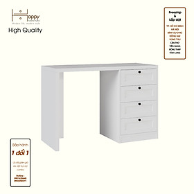 Hình ảnh HAPPY FURNITURE , MATTA - Bàn làm việc 4 ngăn kéo , BAN_123 , 110cm x 45cm x 75cm DxRxC