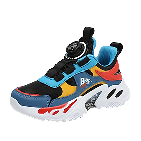 Giày thể thao trẻ em thời trang giày chống trượt băng cảm lực. Color: Black blue Shoe Size: 31