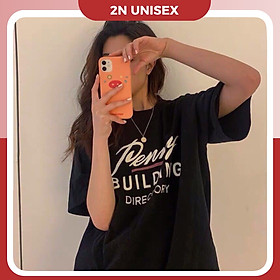  Áo thun unisex tay lỡ form rộng - phông Penny Building