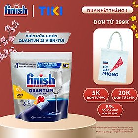 Viên rửa chén bát Finish Quantum túi 21 viên