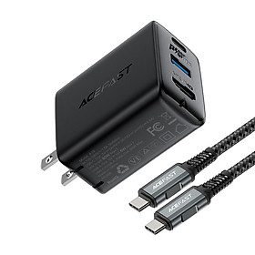 Mua Sạc Nhanh ACEFAST A19 GaN 65W Cổng USB-C + USB-A + HUB (US) - Hàng Chính Hãng