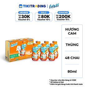 Thùng 48 chai sữa chua uống hương cam Fristi 80ml
