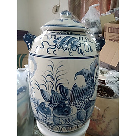 Mua Hũ đựng rượu gạo vẽ cảnh gốm sứ Bát Tràng loại 15L