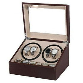Mua Hộp Đựng Đồng Hồ Cơ 4 Xoay 6 Trưng Bày Da Nâu