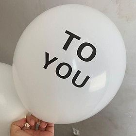 Mua Cặp Bóng Bay Trang Trí Sinh Nhật Kiểu Hàn Quốc Màu Trắng in chữ HAPPY BIRTHDAY TO YOU