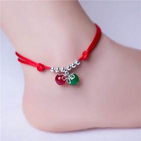 Lắc chân sợi chỉ đỏ may mắn nhiều mẫu