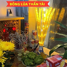 Bó 10 Bông Lúa - Đèn Led Trang Trí Hình Bông Lúa Vàng Ấm Trang Trí Tết