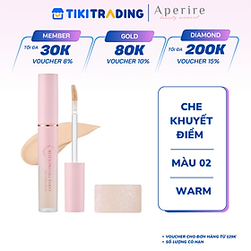 Kem che khuyết điểm Aperire Daydream Cover Tip Concealer 4.5ml - Che phủ toàn diện mỏng nhẹ lâu trôi - Màu 02 Warm