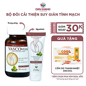 Bộ Sản Phẩm Hỗ Trợ Bệnh Suy Giãn Tĩnh Mạch Vascovein (Viên uống & Kem thoa)