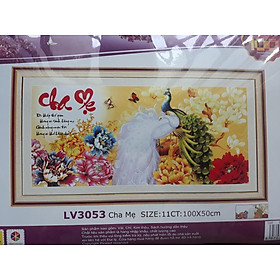 Mua Tranh thêu chữ thập cha mẹ đi khắp thế gian LV3053 - 100 x 50 cm - chưa thêu