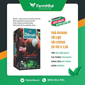 Trà túi lọc Dilmah Vải Lychee - Hàng chính hãng