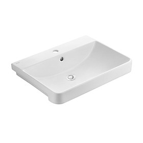 Mua Lavabo bán âm hình chữ nhật  có lỗ xả tràn  màu White  hiệu Moen  chất liệu Sứ  kích thước Lavabo bán âm hình chữ nhật  có lỗ xả tràn  màu White  hiệu Moen  chất liệu Sứ  kích thước 600x450x170mm.