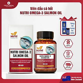 [QUÀ TẶNG: XỊT HỌNG ÚC] Viên Dầu Cá Hồi New Zealand Nutri Omega-3 Salmon Oil 60 Viên | Hỗ Trợ Sức Khỏe Mắt, Não, Tim - Nhập Khẩu Chính Hãng