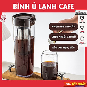 Bình Pha Cafe COLD BREW (Cà Phê Ủ Lạnh) Nhựa Nguyên Sinh ABS 1.1L- Giao Màu Ngẫu Nhiên