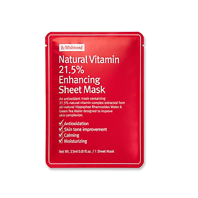 Mặt nạ giấy By Wishtrend Natural Vitamin 21.5% Enhancing Sheet Mask 20ml