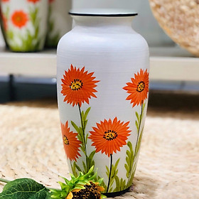 Mua Lọ hoa gốm sứ cao cấp - Vẽ hoa- Men mát - Gốm sứ Bát Tràng - Trang trí căn nhà