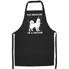 Tạp Dề Làm Bếp In Hình Funny I'm Not American Eskimo s Dog Unicorn Lovers