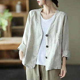 Áo Khoác Vest Blazer vải Linen cao cấp, phong cách trẻ trung công sở Haint Boutique