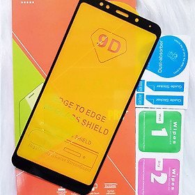 Kính Cường lực 9D Dành Cho XIAOMI REDMI 5 PLUS Full Keo Màn Hình - Màu Đen