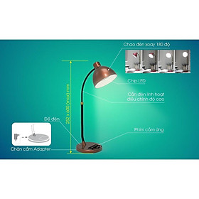 Mua Đèn Bàn Học Đọc Sách  Làm Việc (Học Sinh  Sinh Viên  Văn Phòng) LED Chống Cận  Cảm Ứng Cao Cấp RL68 - vàng