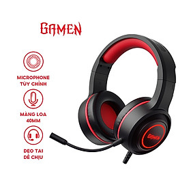 Mua Tai Nghe Gamen GH100 Headphone Chụp Tai Kiểu Dáng Gaming Tùy Chỉnh Microphone - Hàng Chính Hãng