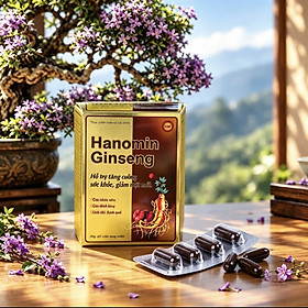 Viên sâm Hanomin - Ginseng Vinapharco, hộp 60v, bồi bổ , nâng cao sức đề kháng