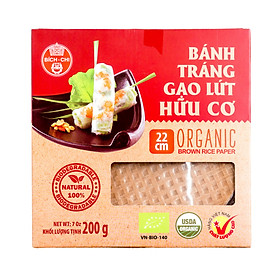 Bánh tráng Bích Chi hữu cơ gạo lứt 200g