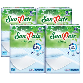 Combo 4 Gói Miếng lót Sunmate 10 miếng (45*70 cm) - Tấm lót Sunmate -Date mới