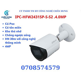 Mua Camera IP DAHUA DH-IPC-HFW2431SP-S-S22 Starlight 4.0MP - Hàng chính hãng