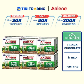 Thùng 48 Hộp Sữa Anlene Đậm Đặc 4X Ít Béo Hương Sô-Cô-La (12 x 4 x 125 ml)