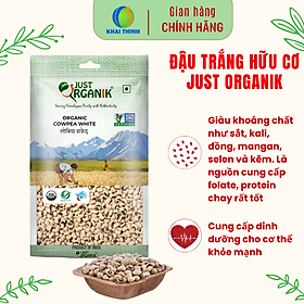 Đậu Trắng Hữu Cơ Just Organik Nhập Khẩu Ấn Độ Dành Cho Người Ăn Kiêng Dinh Dưỡng Cho Mẹ Bầu 500g